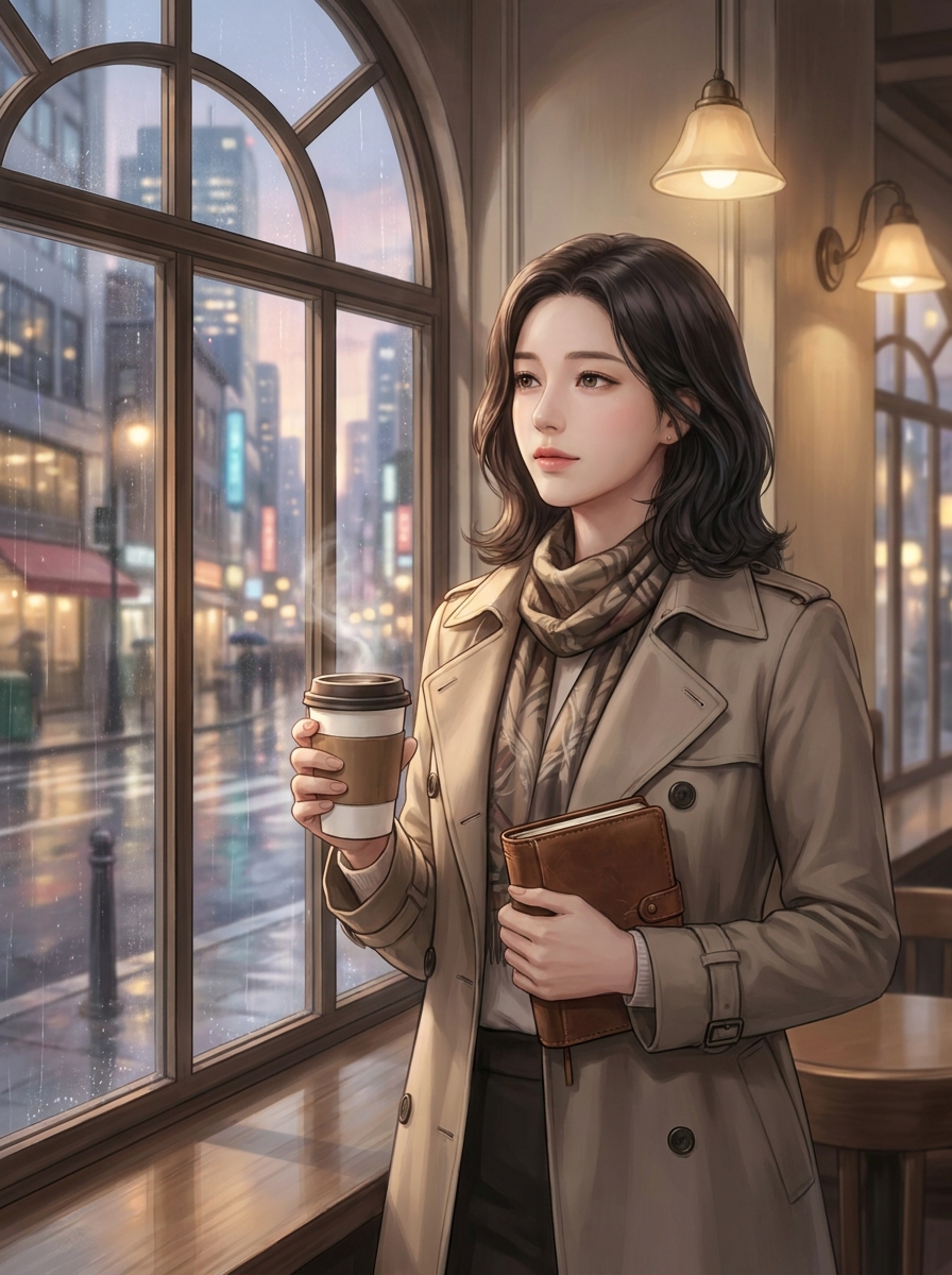 클린 반실사 페인티드풍 장면 컷 샘플 034